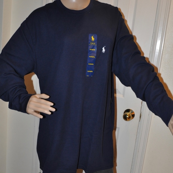 polo waffle long sleeve shirt